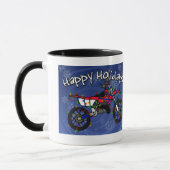 Mug Vélo rouge de saleté de Noël (Gauche)