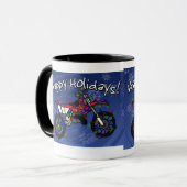 Mug Vélo rouge de saleté de Noël (Devant gauche)