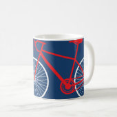 Mug Vélo rouge et blanc (Devant droit)