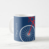 Mug Vélo rouge et blanc (Devant gauche)