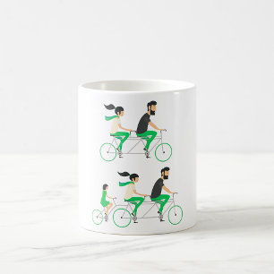 Mug Vélo tandem familial cyclisme