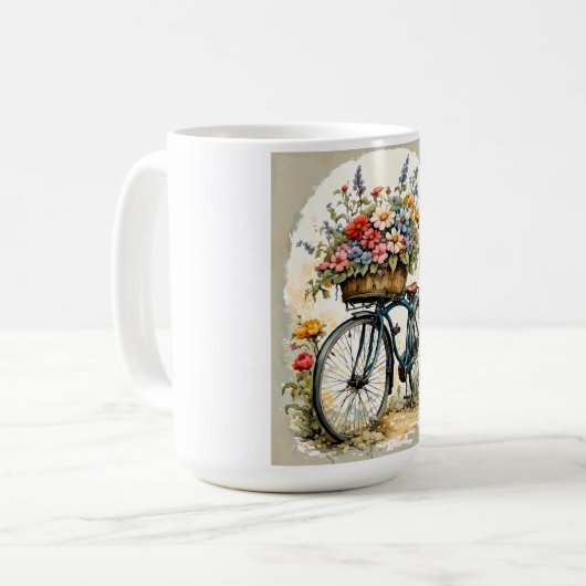 Mug Vélo végétal Boho minimaliste (Devant gauche)