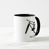 Mug Vélo vélo vélo vélo art sur mesure Nom personnalis (Devant droit)