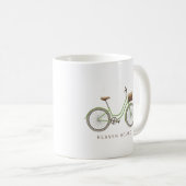 Mug Vélo vert vintage céleste (Devant droit)