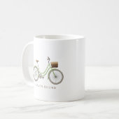Mug Vélo vert vintage céleste (Devant gauche)