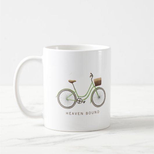 Mug Vélo vert vintage céleste (Gauche)