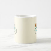 Mug Vélo vintage avec fleurs Illustration Café M (Centre)