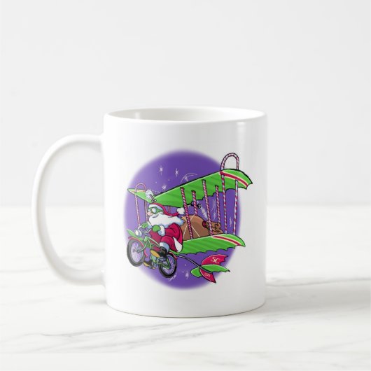 Mug Vélo volant père Noël (Gauche)