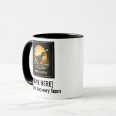 Mug Vélociraptor Dinosaure Préhistorique Lune (Devant gauche)