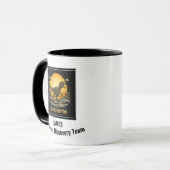 Mug Vélociraptor Dinosaure Préhistorique Lune (Devant gauche)