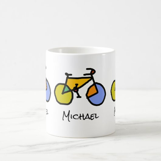 Mug Vélos couleur + Son Nom (Centre)