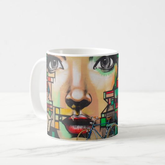 Mug Vélos sur le mur de Graffiti (Devant gauche)