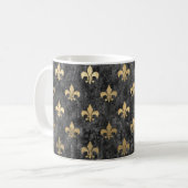 Mug Velours noir Fleur de Lis Mardi Gras Orleans (Devant gauche)