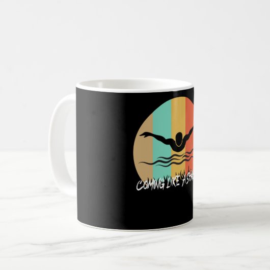 Mug Venant comme un requin - nageur rapide (Devant gauche)