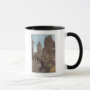 Mug Vendeurs de fleurs, rues Kearny & marchés