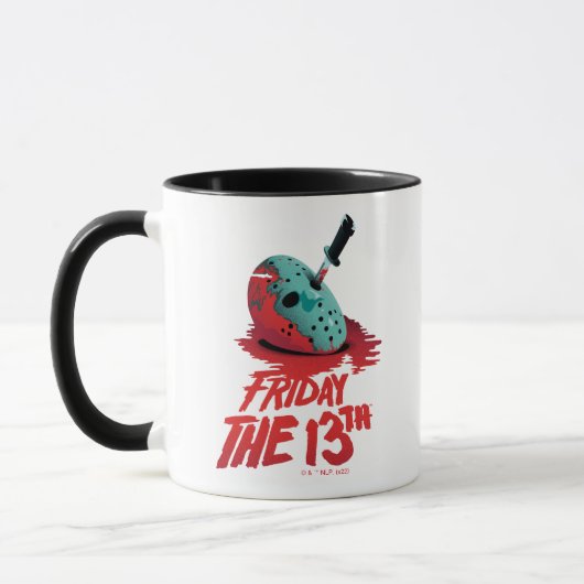Mug Vendredi 13 | Couteau à travers Masque de hockey b (Gauche)