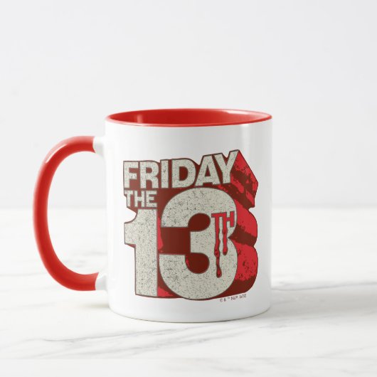 Mug Vendredi 13 | Logo 3D empilé saignant (Gauche)