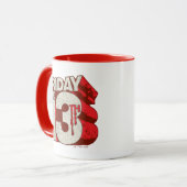 Mug Vendredi 13 | Logo 3D empilé saignant (Devant gauche)
