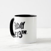 Mug Vendredi 13 | Logo empilé peint (Devant gauche)