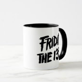 Mug Vendredi 13 | Logo empilé peint (Devant droit)