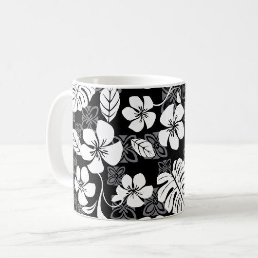 MUG VENDREDI ALOHA (NOIR & GRIS) (Devant gauche)
