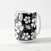 MUG VENDREDI ALOHA (NOIR & GRIS) (Devant droit)