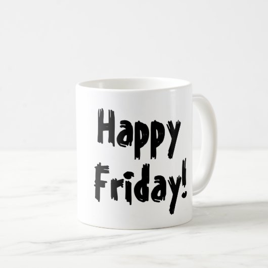 Mug Vendredi heureux ! (Devant droit)