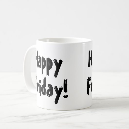 Mug Vendredi heureux ! (Devant gauche)