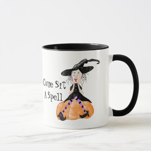 Mug Venez Assieds-Toi Une Sorcière À Éperons Halloween (Droite)