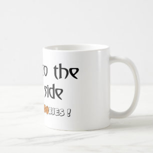 Mug Venez au côté en noir - nous prenons des biscuit