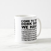 Mug Venez Du Côté Obscur Des Geeks Nous Avons Pi 3.14 (Devant droit)