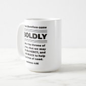 Mug Venez les Hébreux Boldy 4:16 KJV (Devant gauche)