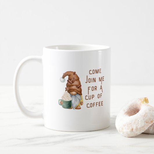 Mug Venez me rejoindre pour une coupe de café sur une  (Avec donut)