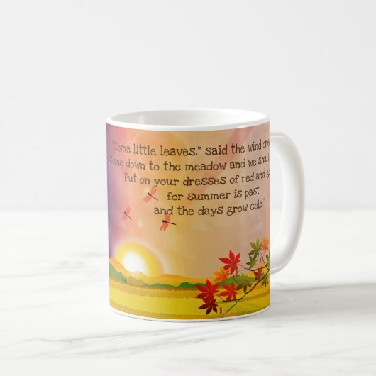 Mug Venez voir les petits Feuilles (Devant droit)