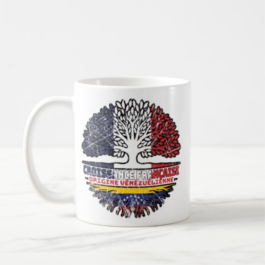 Mug Vénézuélienne France Arbre Drapeau (Gauche)