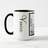 Mug Venice City Ringer noir et blanc 15oz (Gauche)