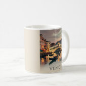 Mug Venice Italy Vacation Canal Bridge Twilight Retro (Devant droit)