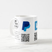 Mug Venmo paypal scan pour payer ajouter q r code logo (Devant gauche)