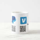 Mug Venmo paypal scan pour payer ajouter q r code logo (Centre)