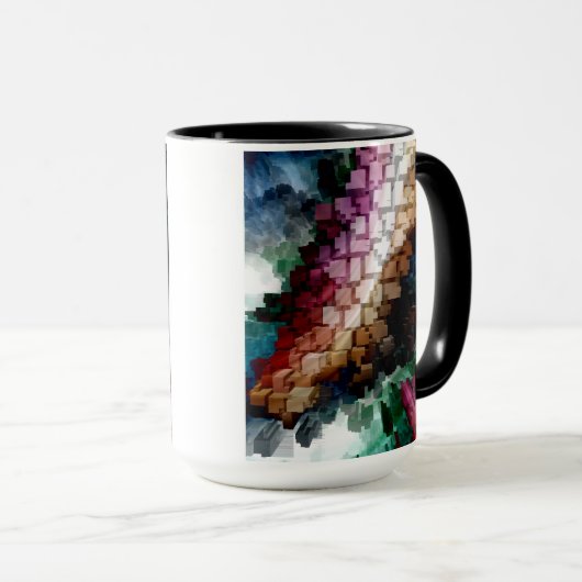 Mug Vent foncé centré sur le cube (Devant droit)