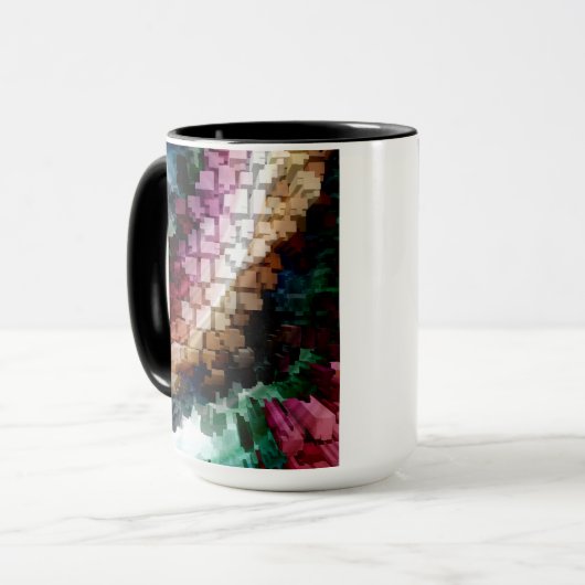 Mug Vent foncé centré sur le cube (Devant gauche)