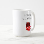 Mug VENTE LIMITÉE Motivée par les chats et la caféine (Devant droit)