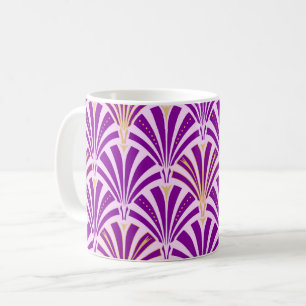Mug Ventilateur Art Déco motif - violet et orchidée