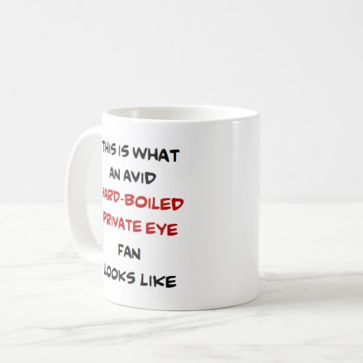 Mug ventilateur de l'oeil privé à coque, avide (Devant gauche)