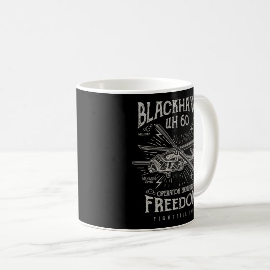 Mug Ventilateur de pilote d'hélicoptère Blackhawk Euh  (Devant droit)