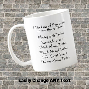Mug Ventilateur de train ferroviaire - Ce que je fais 