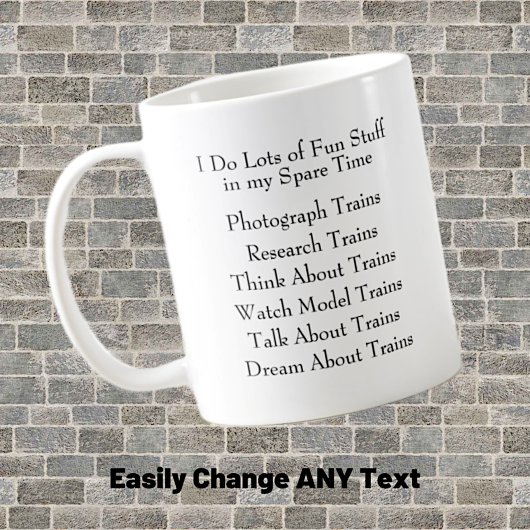 Mug Ventilateur de train ferroviaire - Ce que je fais