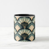 Mug Ventilateur Turquoise et beige d'inspiration japon (Centre)