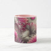 Mug Ventilateurs Art nouveau rose et argent (Centre)