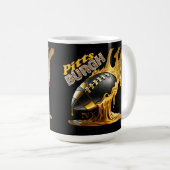 Mug Ventilateurs De Football De Pittsburgh - Acier Mou (Devant droit)